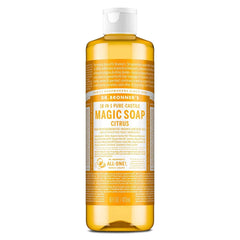 Dr. Bronner's Magic Pure Castile Liquid Soap Bodywash - Citrus - 16 fl oz: Vegan, Made Without Parabens, Ethyl Alcohol-Free, Petroleum-Free